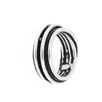Anello Giacomo Burroni Uomo in Argento R0009 - R0009